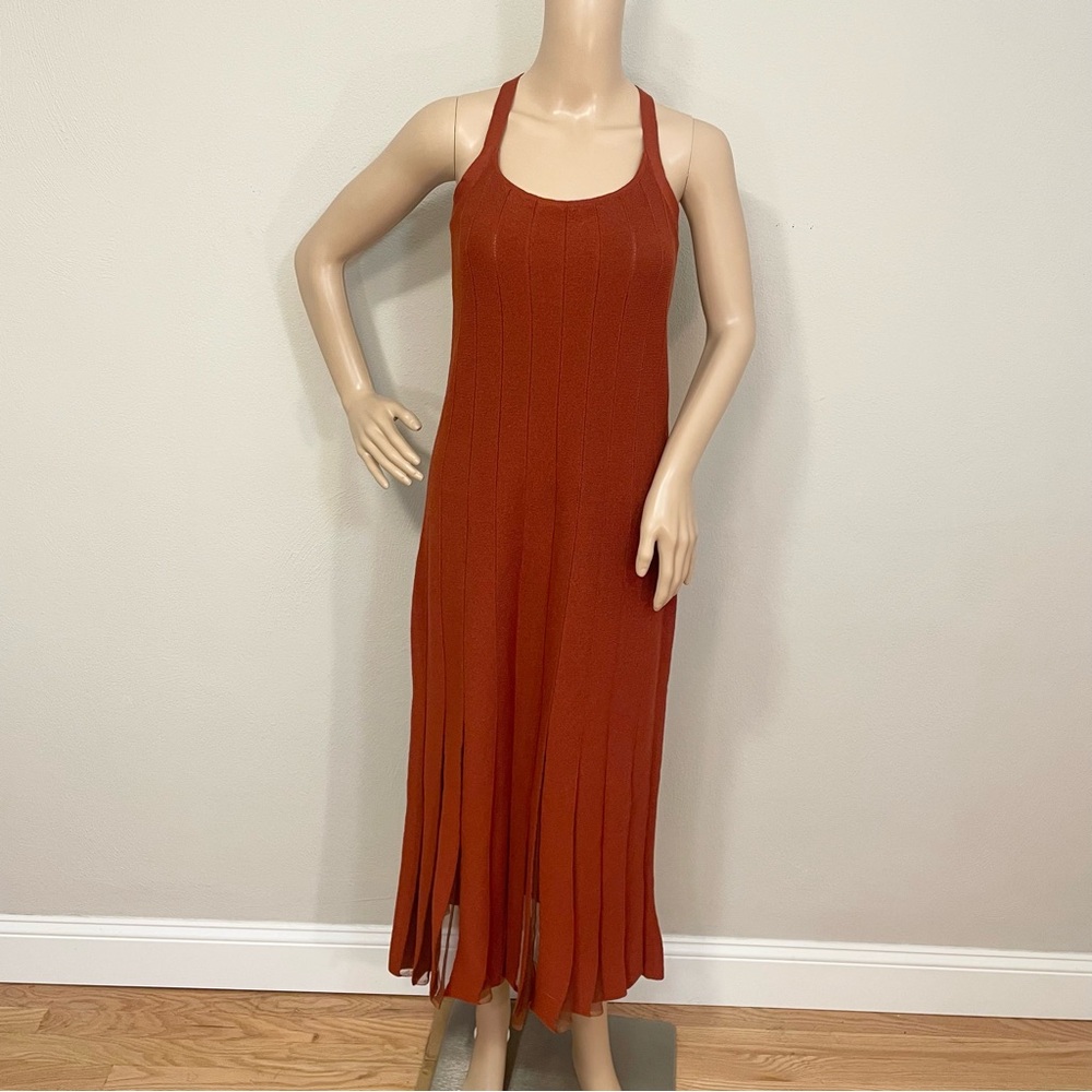 Caroline Constas Square Neck MIDI Knit Dress